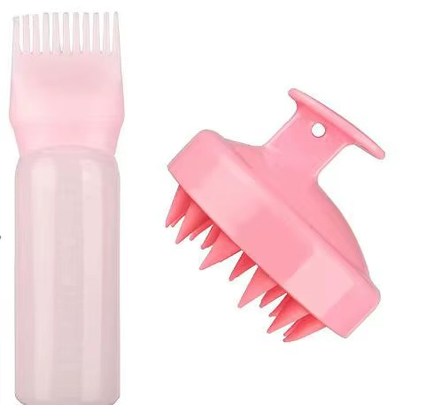Hair Oil Dispenser Bottle Root Comb Applicator Dispenser for Hair Oil Reusable Scalp Massager Shampoo Brush Dye Hair Tool For
