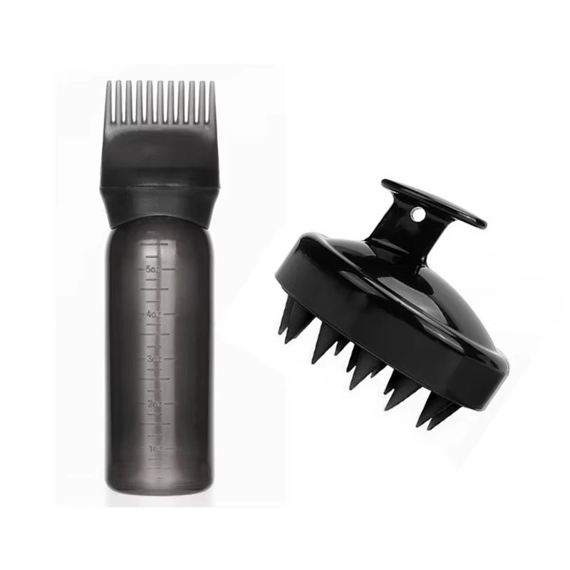 Hair Oil Dispenser Bottle Root Comb Applicator Dispenser for Hair Oil Reusable Scalp Massager Shampoo Brush Dye Hair Tool For